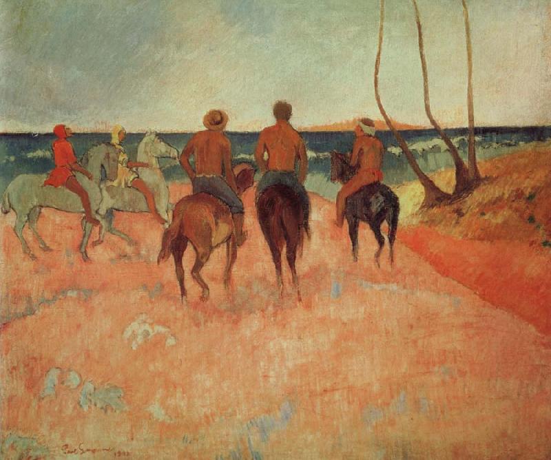 Paul Gauguin Horseman at the beach Germany oil painting art